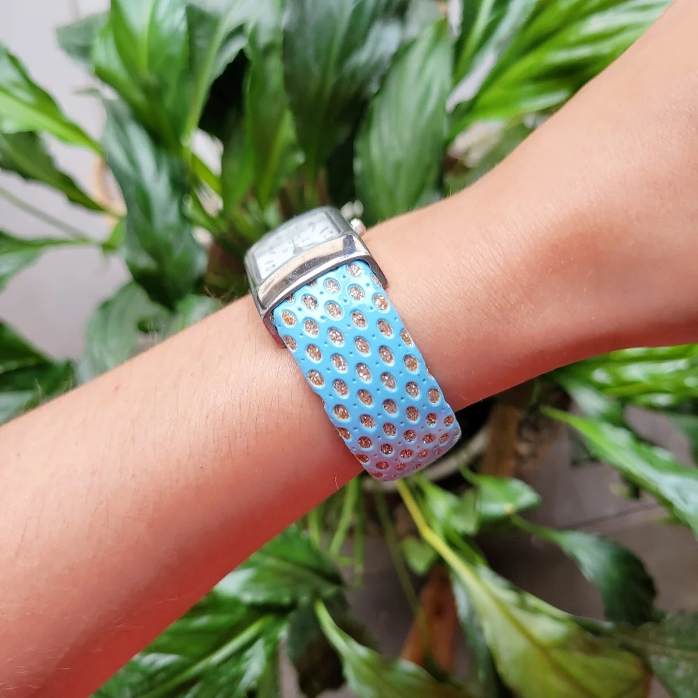 Polka Dot Redsky Quartz Blue & Silver Watch
